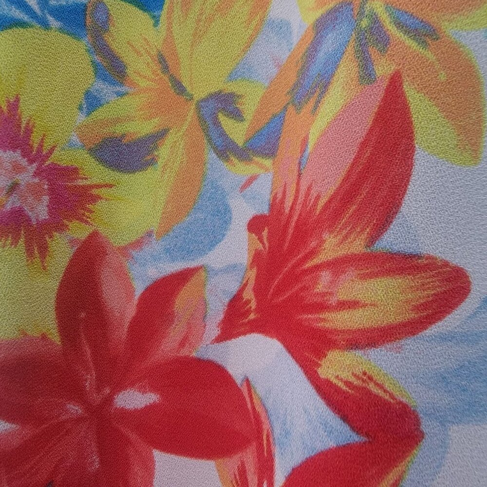 ✨Candies Sz XS Women's Blouse Top Floral Tropical Embroidered Mesh Sleeveless - Picture 5 of 7